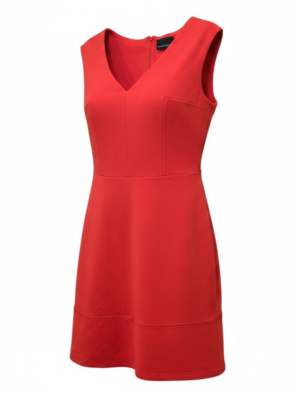 Cynthia Rowley Dress Fit & Flare Coral Red Size 8 Flowy Stretch Cap Sleeve